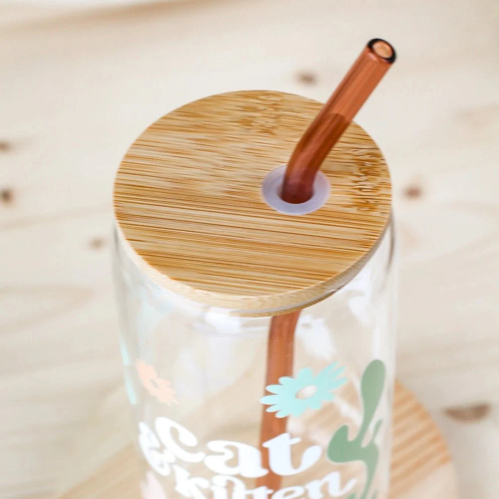 Cat & Kitten Club Glass Cup - Image 4