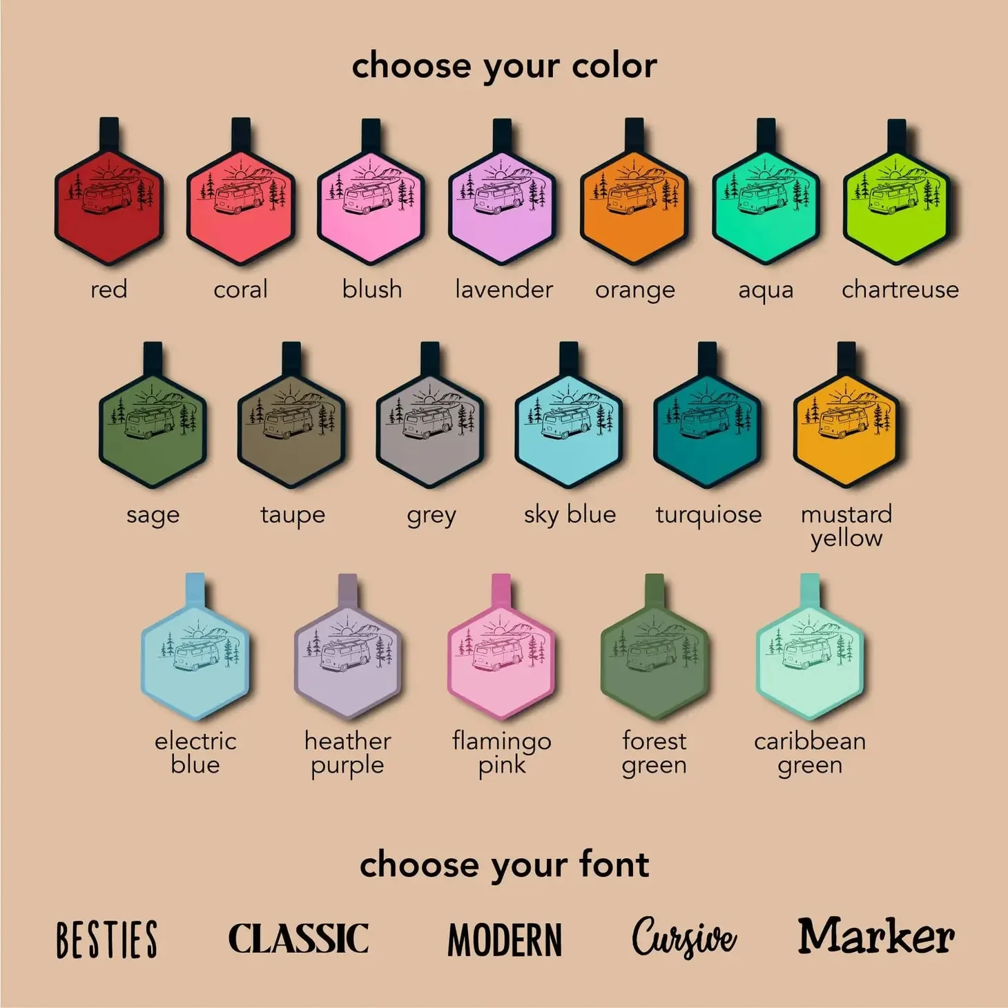 Road trippin’ Silicone Dog ID Tag - Image 3